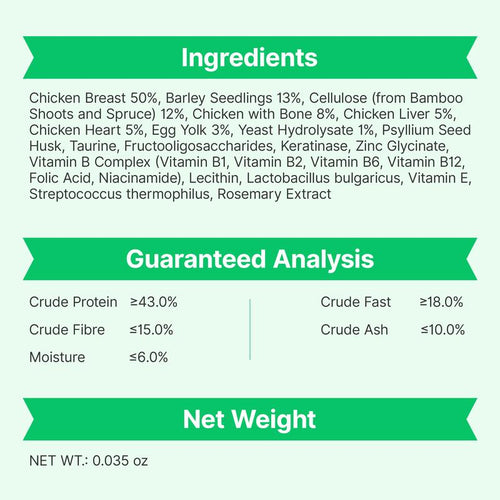 Hairball Control Cat Grass Treats – Chicken & Natural Fiber