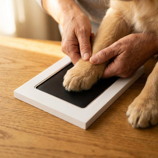 Place his paw on the pad